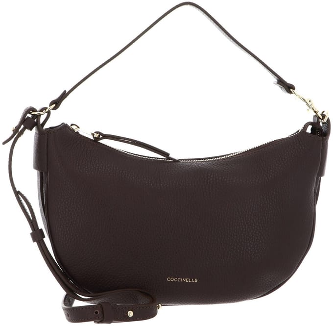 COCCINELLE Leren handtas schoudertas C-Easy Handle Bag Brunette donkerbruin