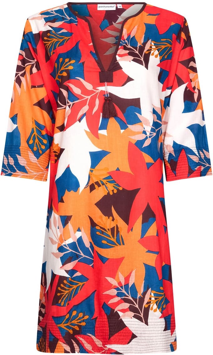 Dames Jurk Pastunette - Rugged Flower - Katoen - Maat 38