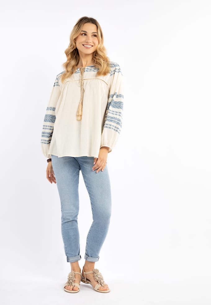 IZIA Blouse Dames blauw