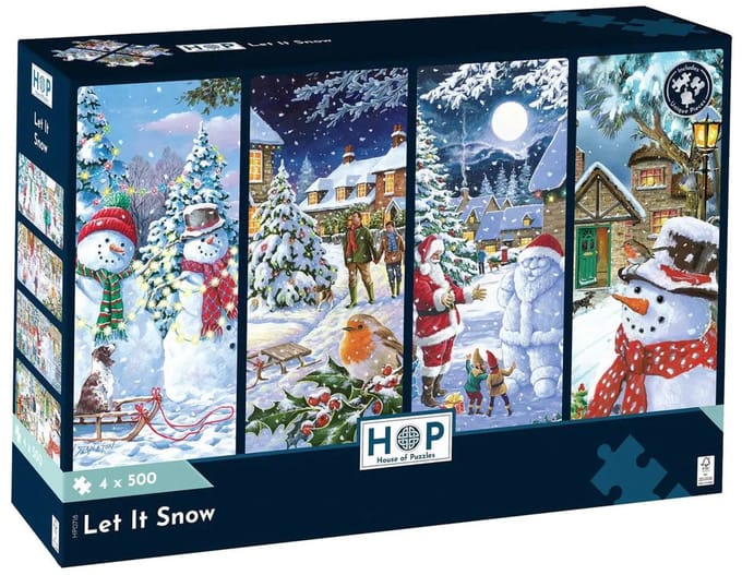 House of Puzzles (4x 500 stukjes) Let it Snow