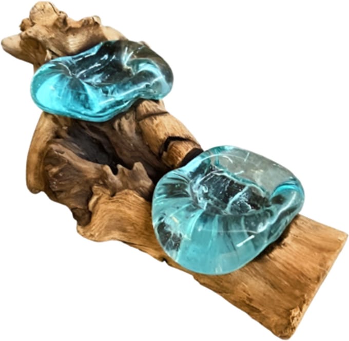 Waxineholder glas on wood