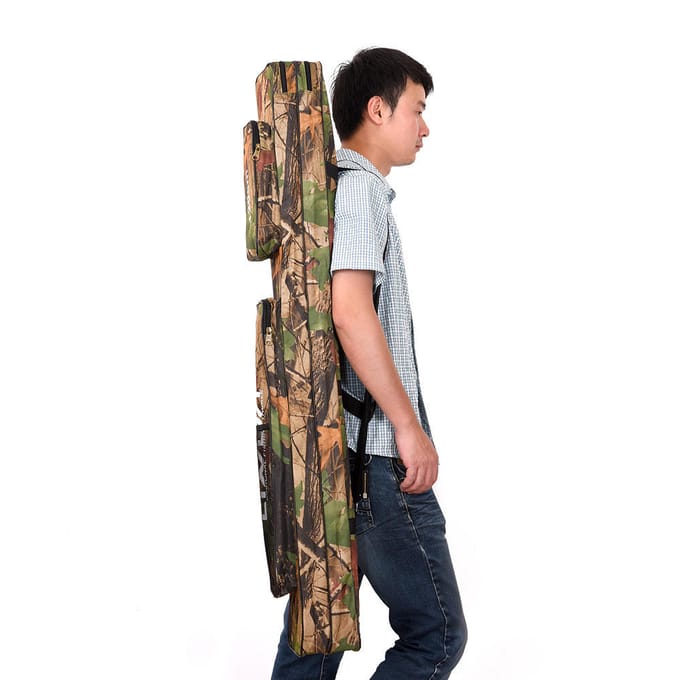 Lixada Vistas Dubbele Laag Grote Capaciteit Vishengel Tackle Bag 120/150cm 120cm! black