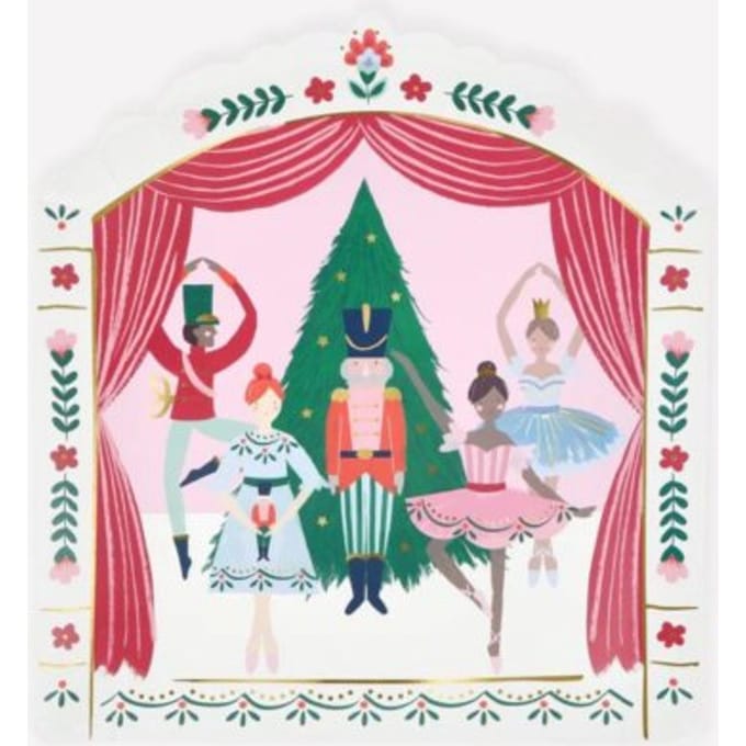 Meri meri kerst borden notenkraker ballet podium