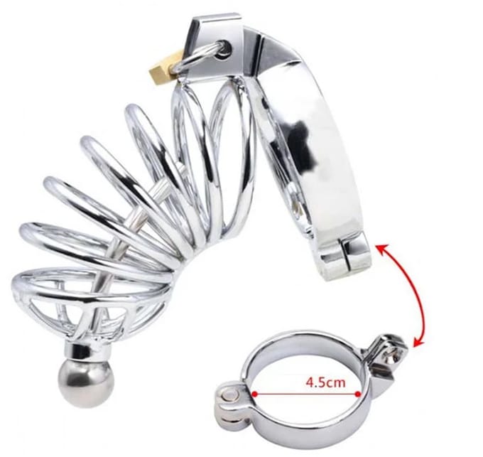 Metalen peniskooi spiraal - BDSM - kinky - kuisheid