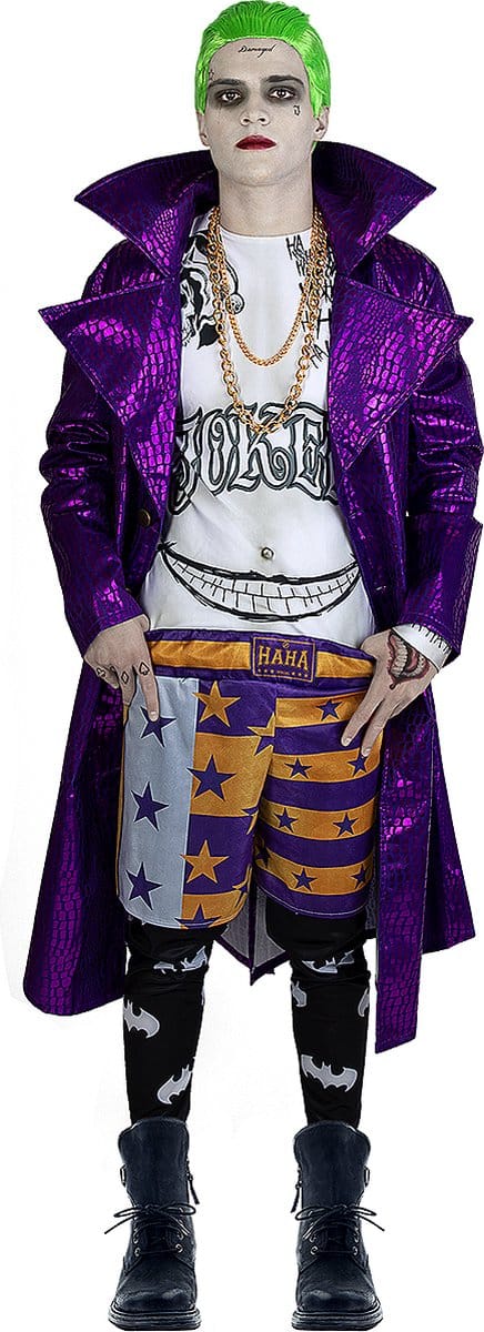 FUNIDELIA Joker kostuum - Suicide Squad voor mannen - Maat: M/L - Paars