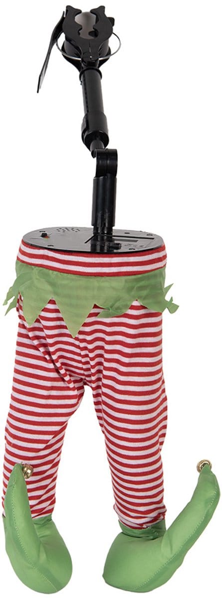 Clayre & Eef Kerstdecoratie Beeld Elf 17x13x35 cm / 3xAA Rood Kunststof