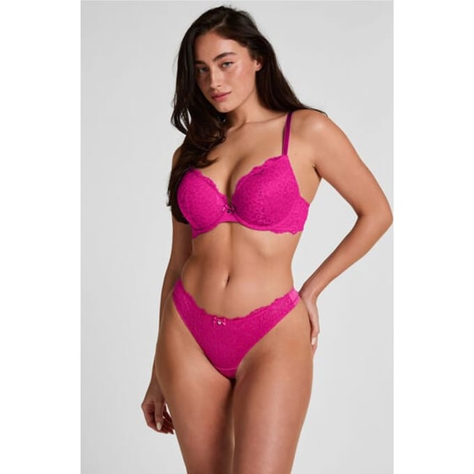 Hunkemöller String Marine Roze