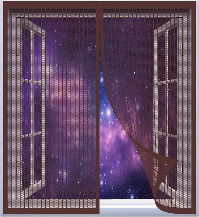Universeel Magnetisch Raamhor Zonder Boren 150x170 cm Transparant Gaas