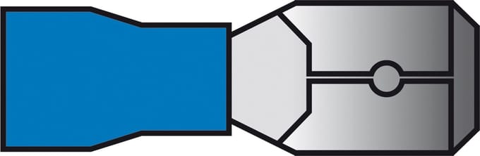 Carpoint Vlakstekker 740 Blauw 6,3x0,8mm 10 Stuks