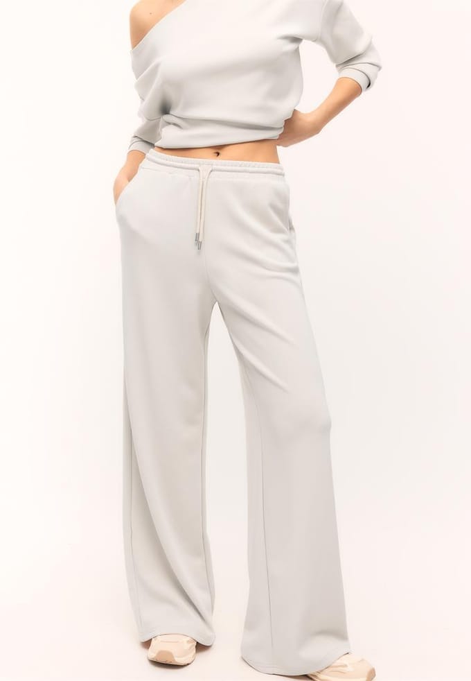 Stradivarius Palazzo jogger met zachte touch  Steen M