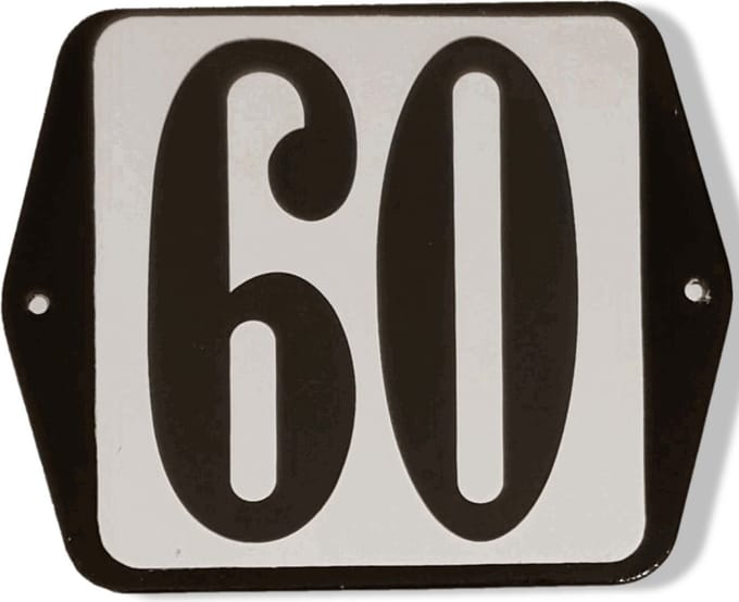 Huisnummer standaard nummer 60