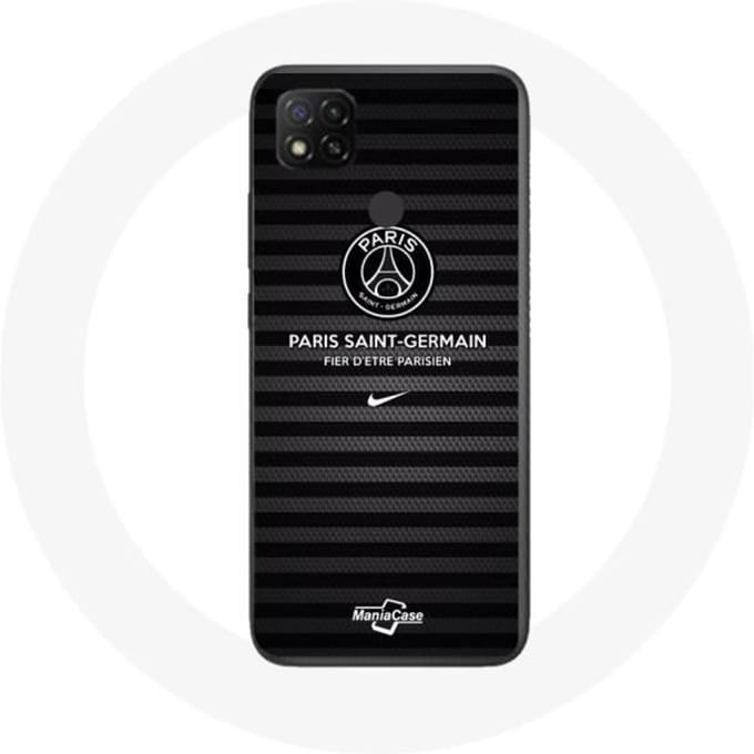 Coque - Maniacase - Xiaomi Redmi 9C - Souple - Noir - Paris Saint Germain PSG