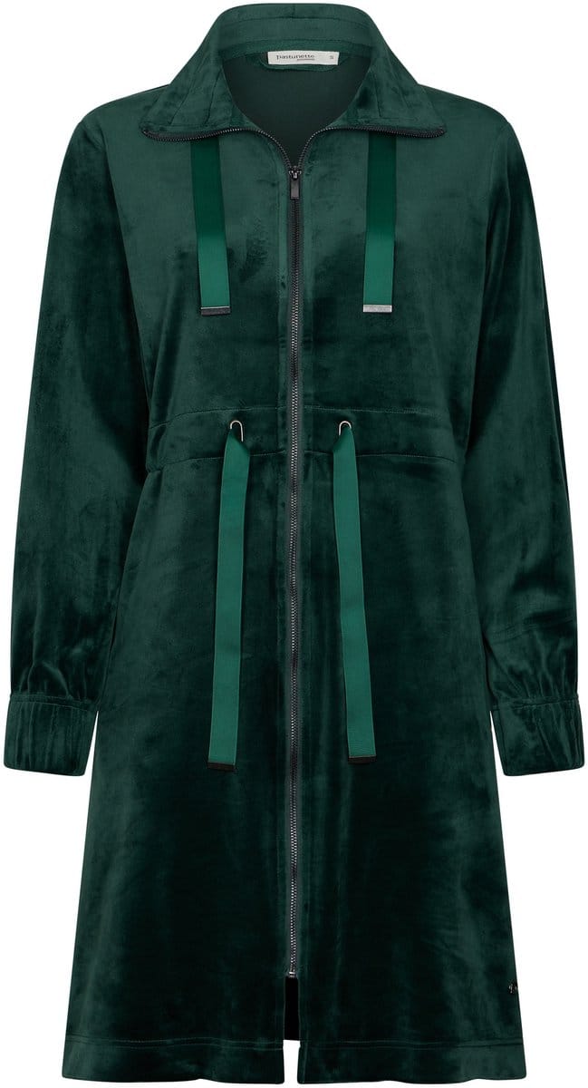 Pastunette Premium - Badjas - Emerald - Velours - Donkergroen - Maat M