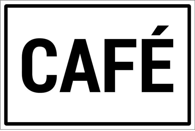 Café sticker | 18 x 12 cm