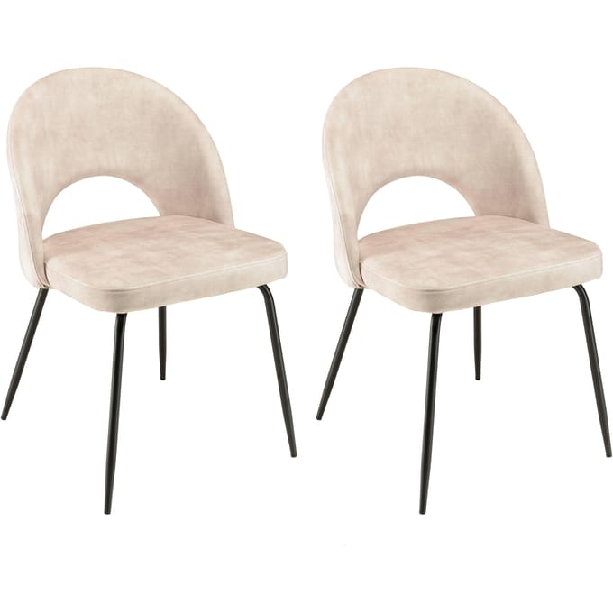 Set van 2 eetkamerstoelen Augustin velvet | Macabane