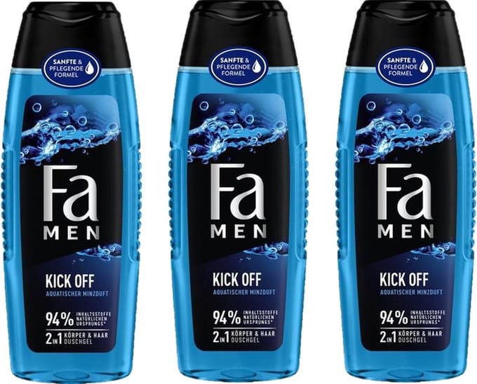 Fa Douchegel Men - Kick Off - Voordeelverpakking 3 x 250 ml