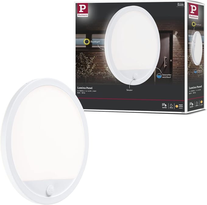 LED Buitenverlichting met Bewegingsmelder en Warmwit Lichtpaneel