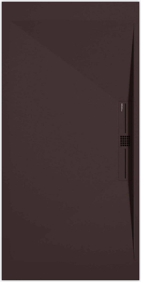 Sanifun douchebak Stone Side Chocolate Smooth 900 x 900 P