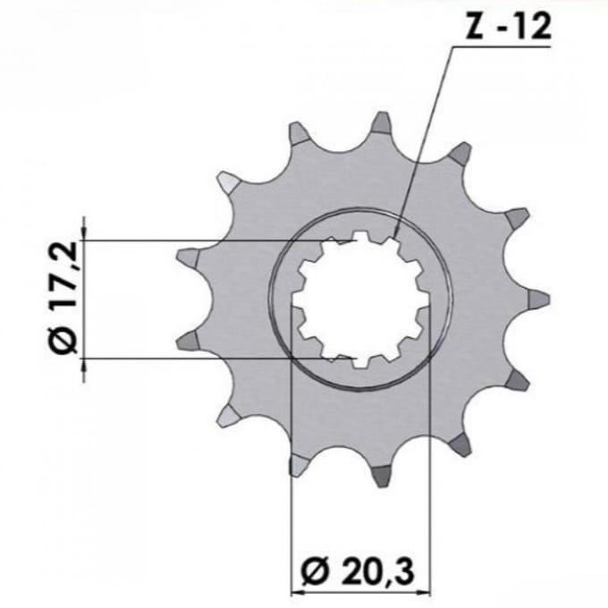 Pignon de sortie de boite Doppler pour Sherco 50 SM R 2013 à 2017 14x428 Neuf
