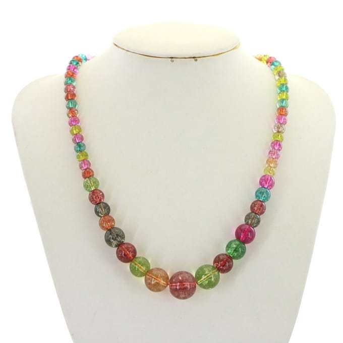 N3 Collecties 6-14mm Multikleur Toermalijn Chalcedoon Kralenketting