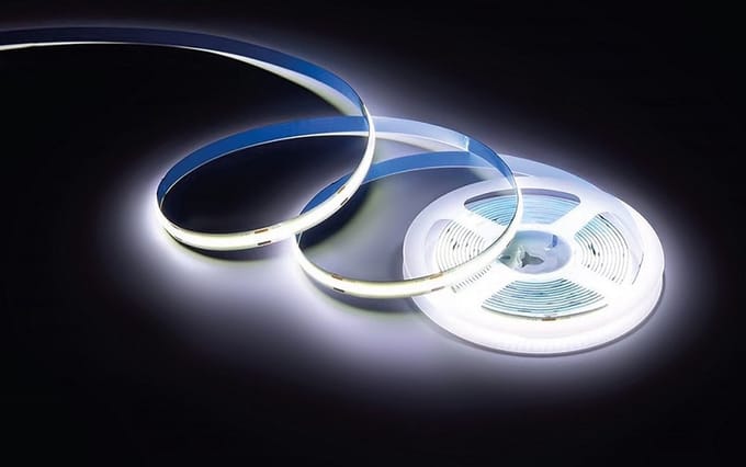 LED Strip COB - 24V - 5 Meter - 6400k - Koud wit - 10w/m - 960 Lumen / m - met 24v 60w adapter