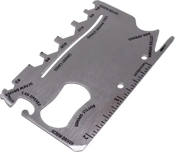 Multitool Creditcard Formaat Ninja Wallet - 18 Verschillende Tools in 1 gadget