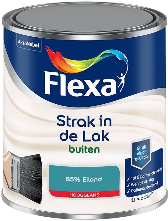 Flexa - Strak In De Lak Buitenlak Hoogglans - 85% Eiland - Mengverf - 1 L