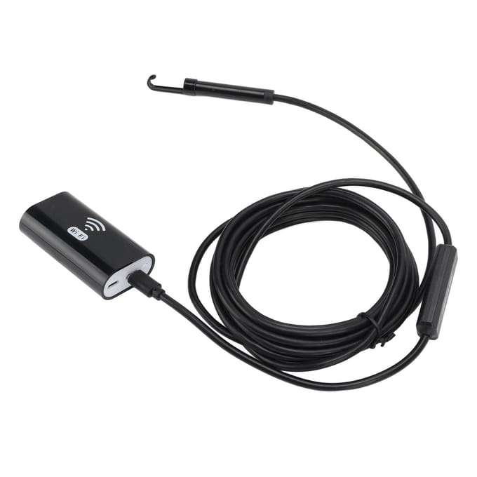 8mm Wifi Industriële Endoscoop Inspectiecamera 1200P HD Lens IP68 Waterdicht Instelbare LED voor 3.5m / 11.48ft black