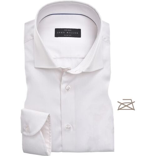 John Miller Overhemd Slim Uni Non Iron Ecru / male