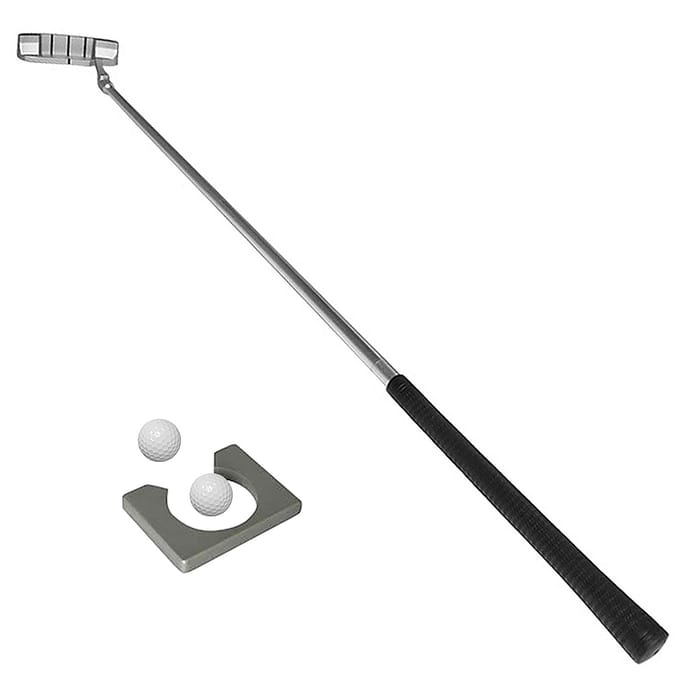 Golf Putting Set met Golf Putter 2 Golfballen Golf Putting Cup voor Reizen Indoor Golf Putting B gray