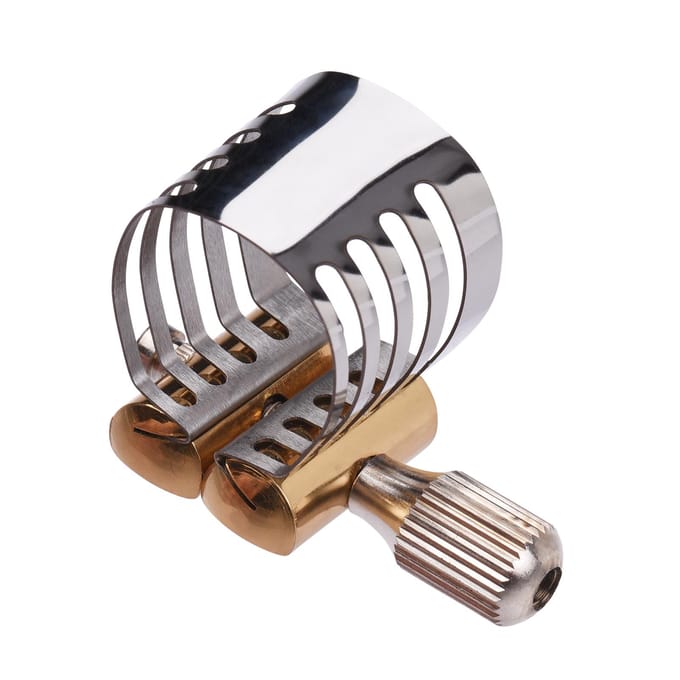 Saxofoonbinder met enkele schroefafstelling Compacte, duurzame saxligatuur voor sopraansaxofoon I7830-3 zilver