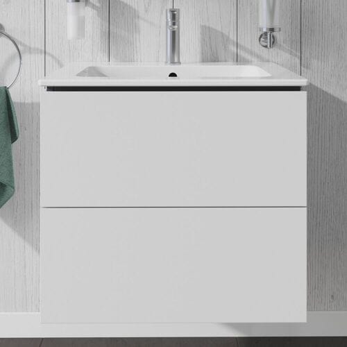 Duravit L-Cube vanity unit Wall hung with 2 drawers 62 x 48.1 cm LC624001818