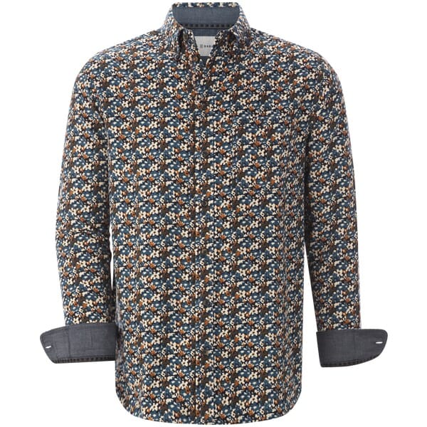 Corduroy overhemd LORIVAN donkerblauw