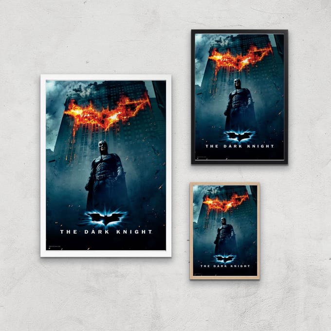 The Dark Knight Giclee Art Print - A2 - White Frame