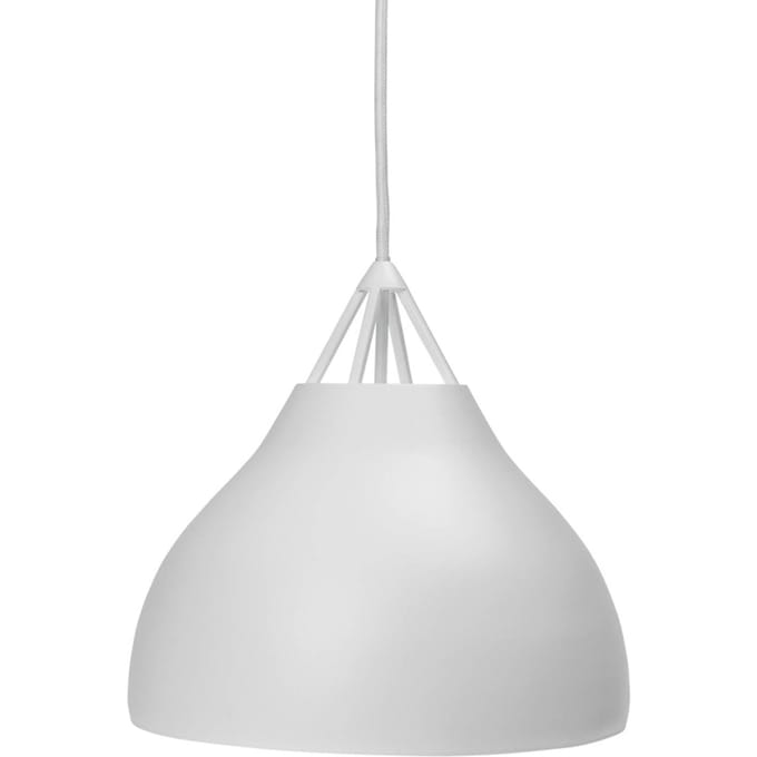Dyberg Larsen hanglamp Pyra, Ø 23 cm, wit, metaal