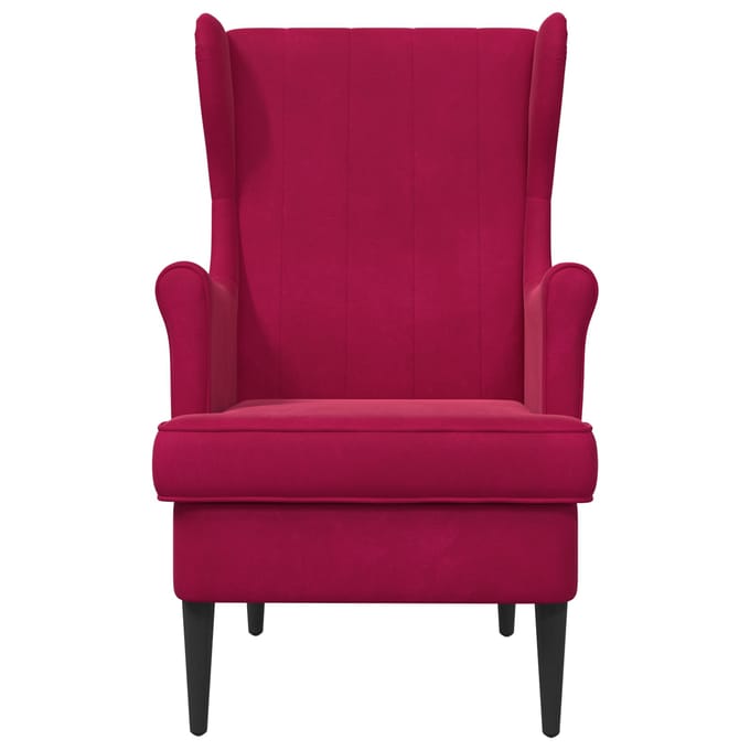 vidaXL - Fauteuil - Wijnrood - Fluweel