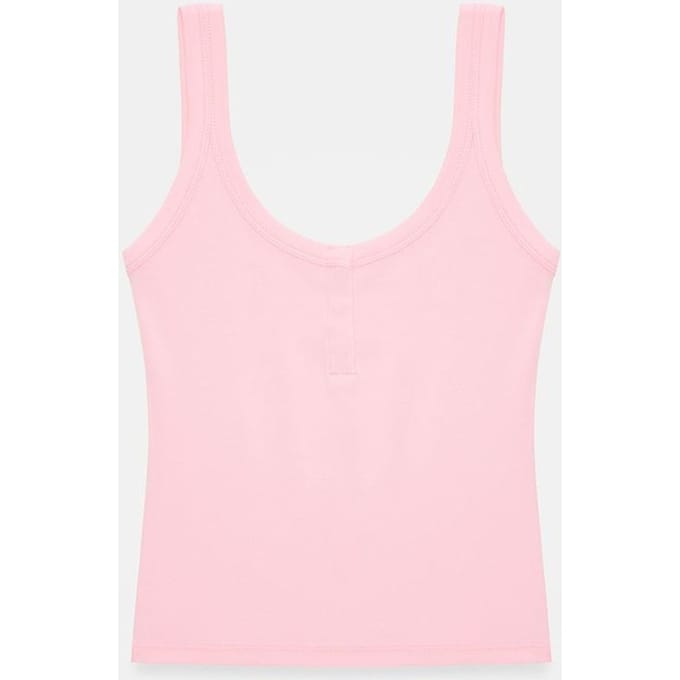 Geribbelde Crop Cami Blouse