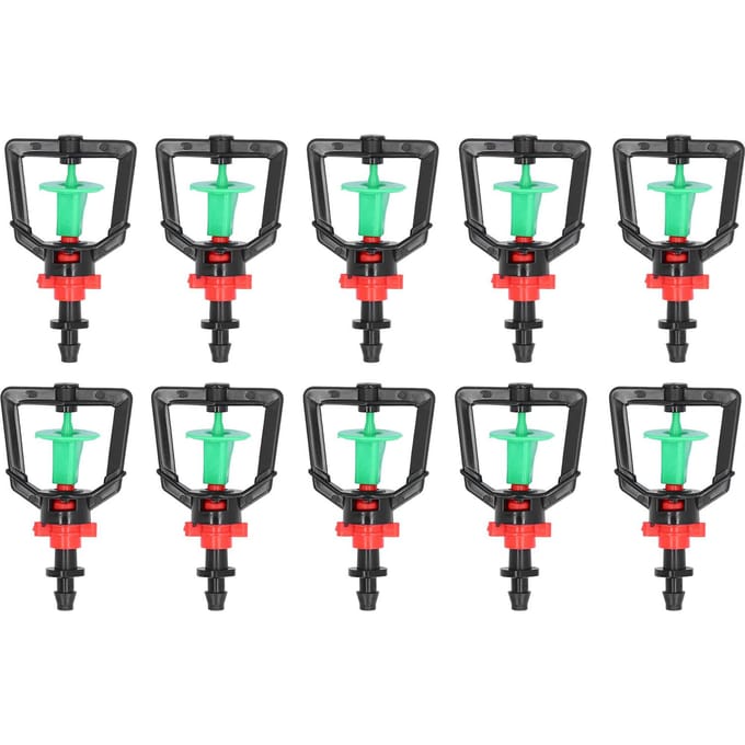 10 Set Roterende G Type Micro Sproeier Planten Besproeier Refractie Sproeikop voor Kas black