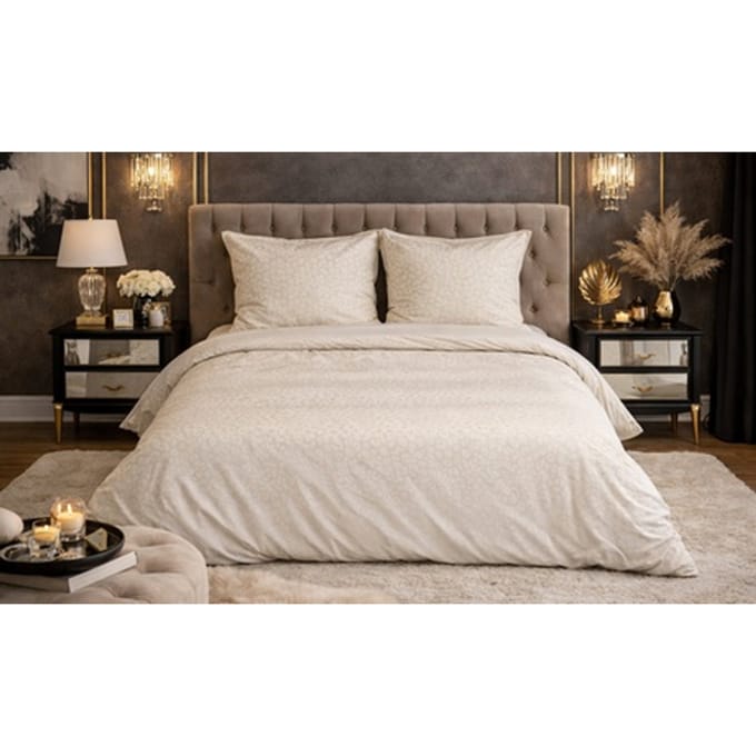 Hotelstijl dekbedovertrekset: Zippy lichtbeige / 260 x 240