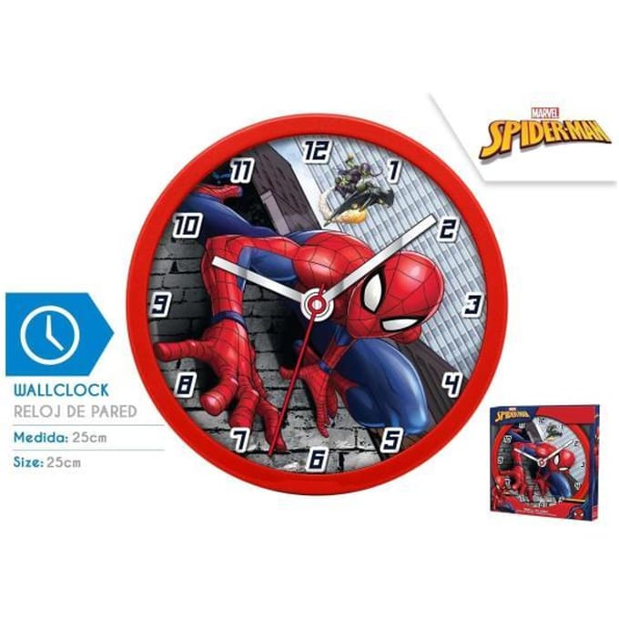 Spiderman Wandklok - Muur Klok - Spider-Man - Kinderkamer