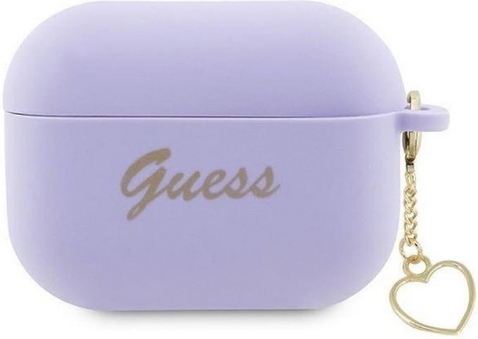GUESS GUAP2LSCHSU AirPods Pro 2 cover purple/purple Silicone Charm Heart Collection