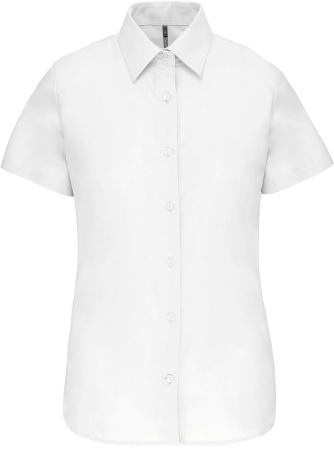 Kariban Dames Oxford blouse korte mouwen K536 - White - M