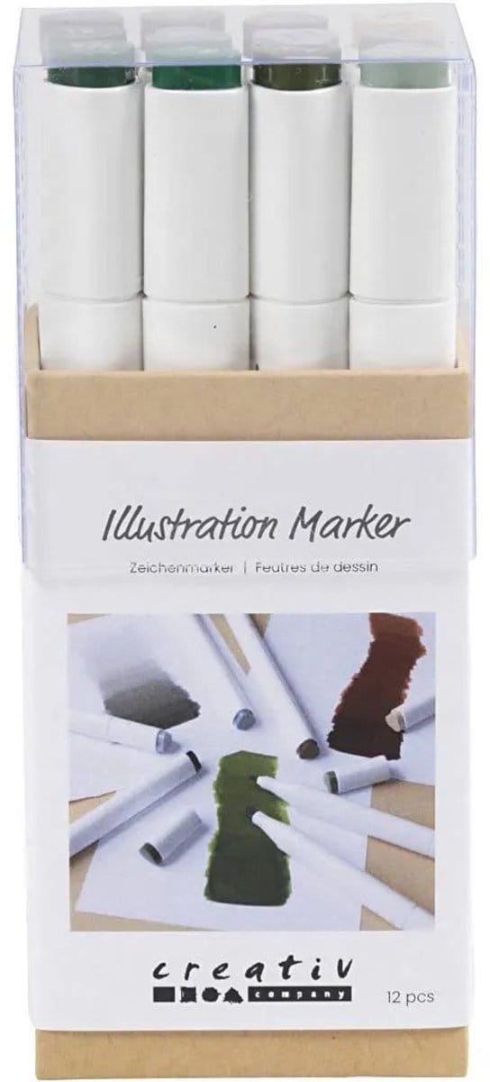 CC Alcoholmarker Natuurlijke Kleuren, 12 stuk