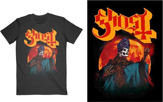 Ghost - Hunter's Moon Heren T-shirt - L - Zwart