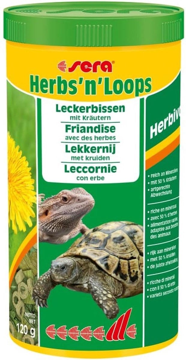 sera - Herbs 'n 'Loops - Voer voor Landschildpadden - 1000 ml