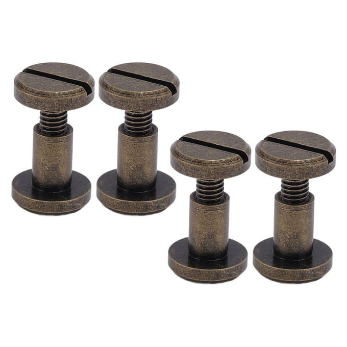 20 Sets 8 X 6mm Bindschroeven Antiek Brons Boog Sleufkop Bindklinknagels Schroefbouten voor DIY gray