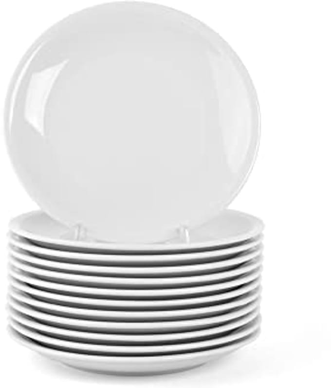 Dessertborden 19 cm Voordeelverpakking 12 stuks Wit