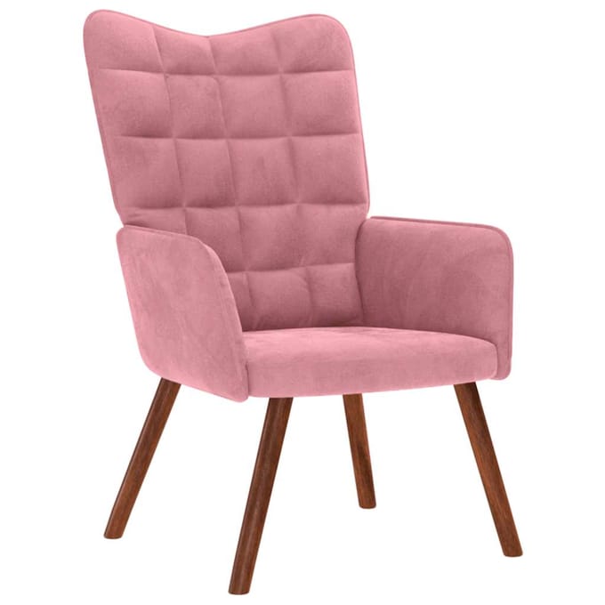 vidaXL Relaxstoel fluweel roze
