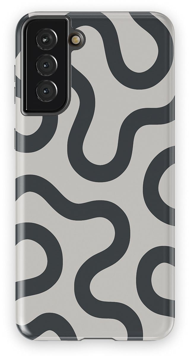 DripCase Motion Flow Tough Hoesje Samsung Galaxy S21 Plus | Backcover met Mag | Trendy Design | Valbescherming | Graphite Glide