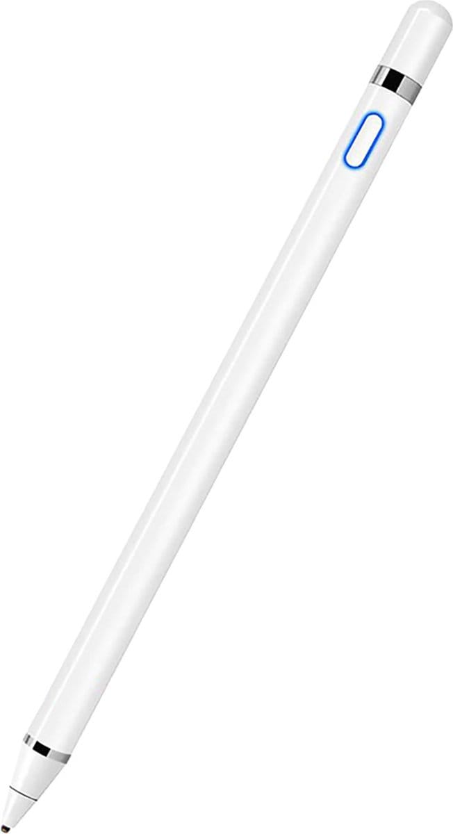 Stylus Pen Voor Smartphones En Tablets Oplaadbare Active Touch Pen Pencil Universeel - Wit